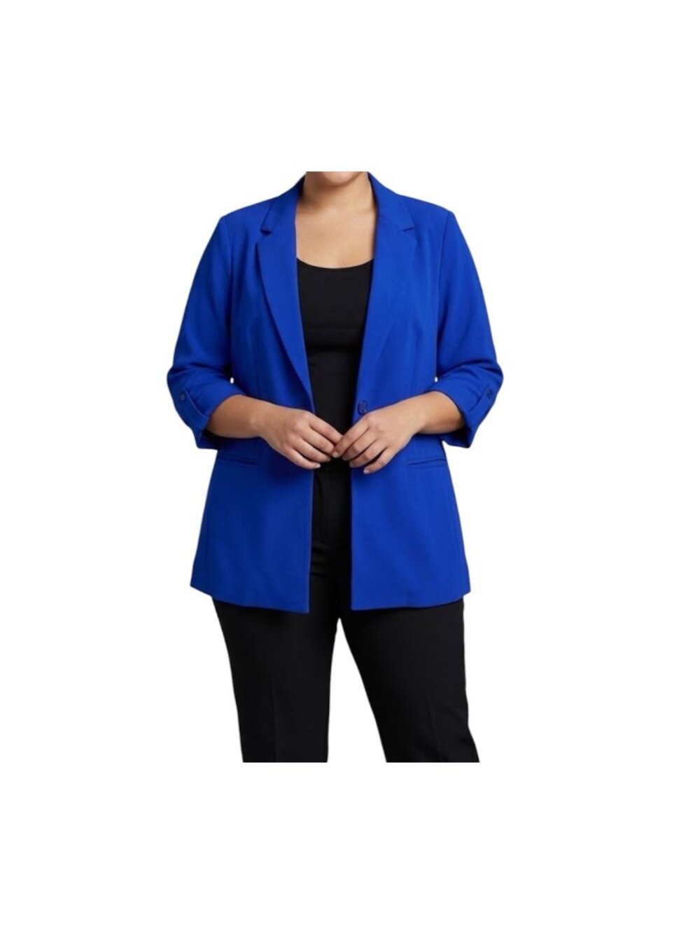 Torrid Royal Blue Business Professional Career One Buttoned Blazer Size 3
